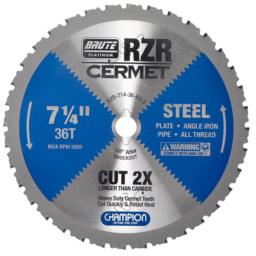 CERMET BRUTE RZR S SAW BLADE: 7-1/4X36 - Saw Blades